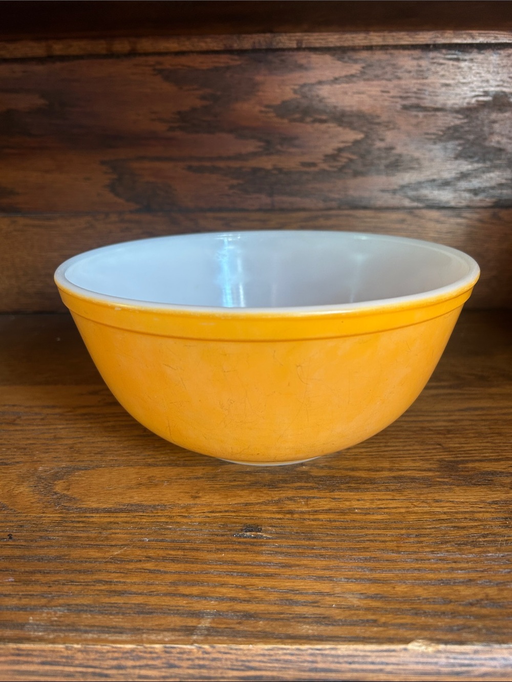 Vintage Yellow Mixing Bowl - orange 403 Ceramic Bowl